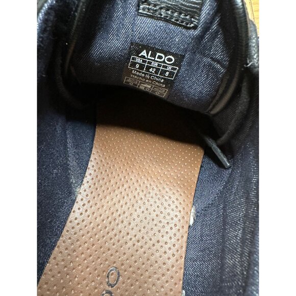 Aldo Men\'s Lace-Up Dress Shoes Faux Leather Upper Business Wear  Size 9